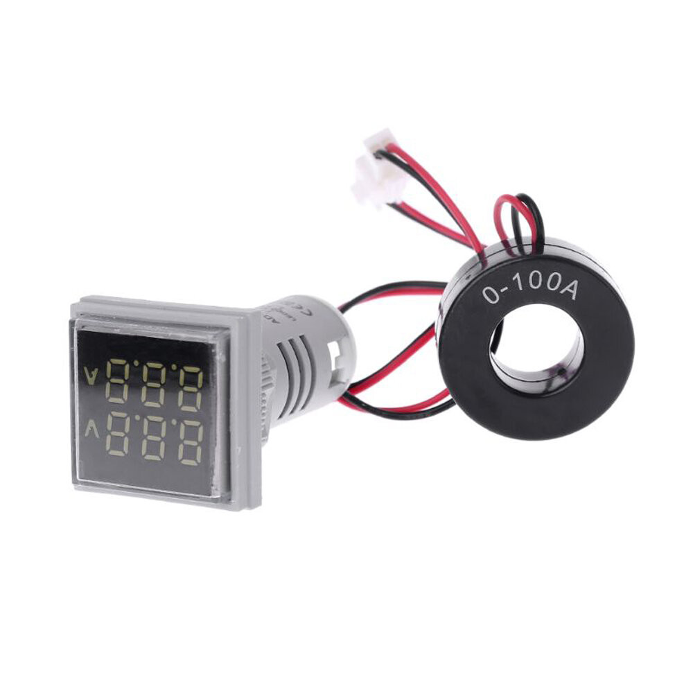 Geekcreit® AC 60-500V 0-100A D18 Square LED Digital Dual