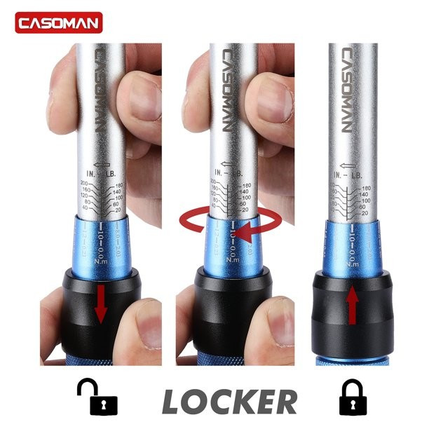 CASOMAN 1/4-inch Drive Click Torque Wrench Set