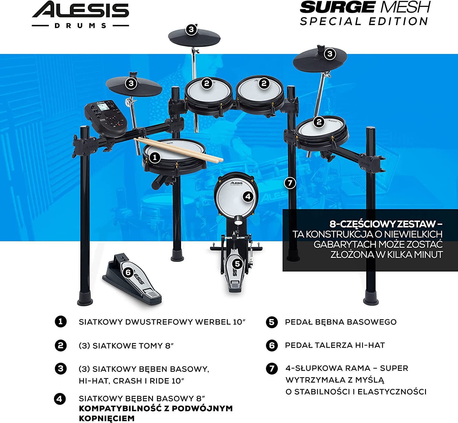 Alesis Drums Surge Mesh SE Kit - Electric Drum Set with USB
