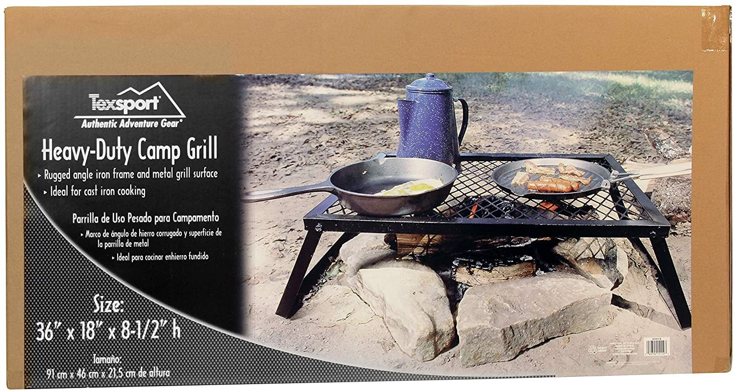 Texsport Heavy Duty Camp Large Grill Black, Extra Large