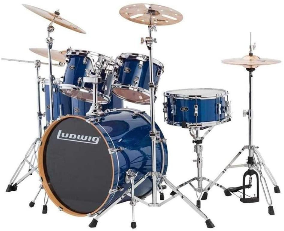 Ludwig Evolution Maple 6-Piece Shell Pack Transparent Blue