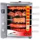Brazilian Flame Gas Rotisserie Grill with 5 Skewers and Upper