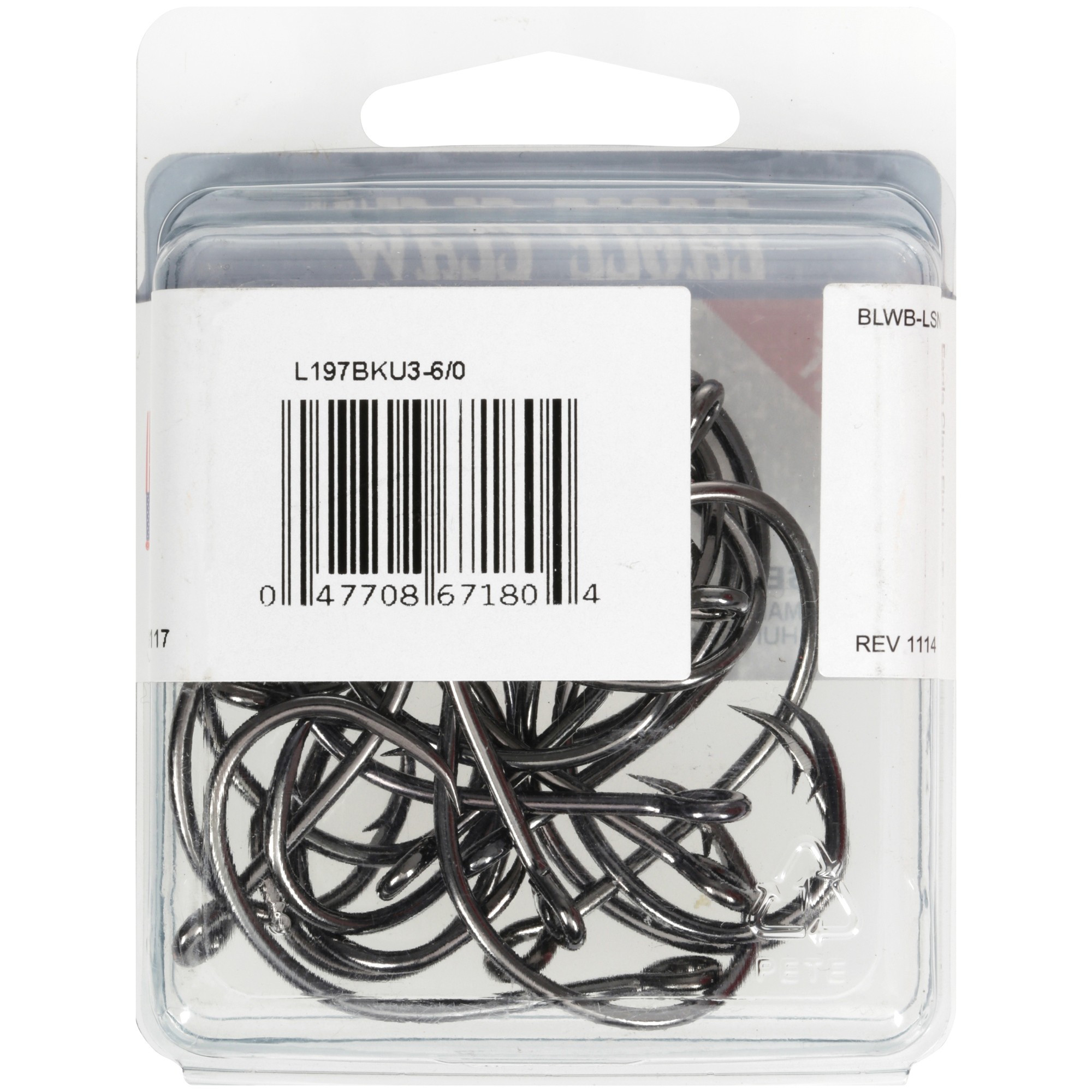Lazer Sharp L197BKU3-6/0 Circle Offset Hook, Size 6/0