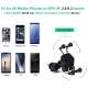 Motorcycle Phone Holder Fork Stem Mount Bracket with USB Charger