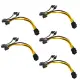 5Pcs PCI-E 6-pin To 2x 6+2-pin Power Splitter Cable PCIE PCI